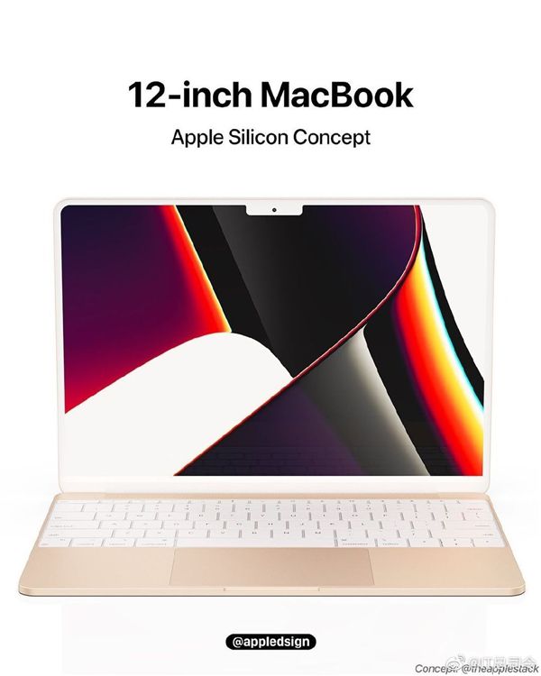 12英寸macbook渲染图曝光：窄边框刘海屏 超薄机身