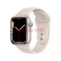 apple watch series 7 智能手表gps款41 毫米星光色铝金属表壳星光色运动型表带mkmy3ch/a